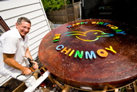 World's Largest Lollipop_Close-Up_by Jowan Gauthier Ashrita at work - Photo by Jowan Gauther